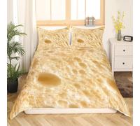 Super King Duvet Cover Set Toast Soft Microfiber Food Theme Bedding 3D Printed Quilt Cover 220x260 and 2 Pillowcases with Zipper Closure Easy Care C-3000