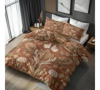 Super King Duvet Cover Set William Morris Floral, Reversible Super King Bedding Set Flower Botanical Pattern for Bedroom Decor, Soft Microfibre Quilt Cover, 2 Pillowcases, Zip TAE50