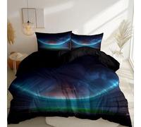 Super King Duvet Cover Sets Soft Printed Bedding Set - Black Premium Microfiber Reversible Duvet Cover, Duvet Covers with Pillowcases Zipper Closure Fantasy Sports Football Field