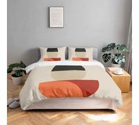 Super King Duvet Set Cover 260X220Cm Beige Orange Soft Bedding Set 3Pcs with Zipper Closure,Microfiber Easy Care Cozy Duvet Set Quilt Cover Sets(1 Duvet Cover +2 Pillowcases)