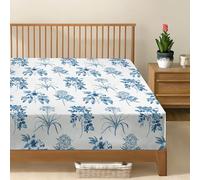 Super King Fitted Sheet - Floral 100% Egyptian Cotton 400TC 30cm Depth
