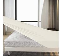 Super King Fitted Sheets Brushed Cotton | Jersey Cotton Bed Sheet Fitted Super King Size | Cream Super king Fitted Sheet Deep | Super King Bed Sheet Cover (SuperKing, Cream).