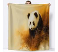 Super King Flannel Fleece Blanket, Cute Red Panda Ultra Soft Fleece Throw Blanket for Infant Girls and Boys Kids Toddlers, Warm and Lightweight for All Seasons, Yellow