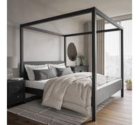 Super King Four Poster Bed Frame in Black - Victoria