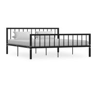 vidaXL Bed Frame Black Metal 180x200 cm 6FT Super King UK NEW