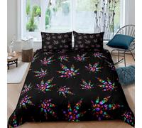 (Super King(No Comforter), Multi 08) Tiger Bedding Set Double Girls Romanic Rose Flower Duvet Cover For Adults Women Men Bedroom Wild Animal Theme Comforter Cover Red Floral Printed Bedsp