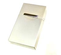 SUPER KING SIZE CIGARETTE CASE Box CIG PACK Cover Superking Cigarettes Aluminium Novelty Gift (Silver) 10.5 x 6 x 2.7 cm