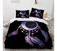 Super King Size Duvet Cover Dreamcatcher 220x260 cm Bedding Set with Zipper Closure Microfiber 3D Boho Comforter Cover 3 Pieces with 2 Pillowcase 50x75（MXX 30-20）