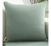 Super King Size Pillow Cases,Pack Of 2 Square Extra Large Cushion Covers Soft Pillow Cover With Invisible Zipper Decorative Pillowcases For Pillows Sofa Couch(Matcha Green,50x50 cm Pack of 2)