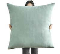 Super King Size Pillow Cases,Square Extra Large Cushion Covers 50x50, 60 x 60,70x70,80x80 cm Soft Pillow Cover with Invisible Zipper Decorative pillowcases for pillows Sofa Couch ( Color : Lake Blue ,