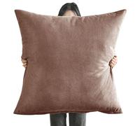 Super King Size Pillow Cases,Square Extra Large Cushion Covers 50x50, 60 x 60,70x70,80x80 cm Soft Pillow Cover with Invisible Zipper Decorative pillowcases for pillows Sofa Couch ( Color : Curry , Siz