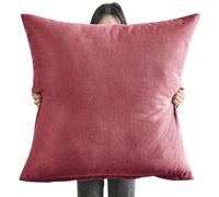 Super King Size Pillow Cases,Square Extra Large Cushion Covers 50x50, 60 x 60,70x70,80x80 cm Soft Pillow Cover with Invisible Zipper Decorative pillowcases for pillows Sofa Couch ( Color : Burgundy ,