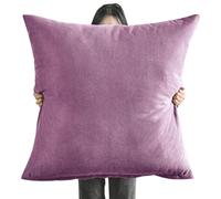 Super King Size Pillow Cases,Square Extra Large Cushion Covers 50x50, 60 x 60,70x70,80x80 cm Soft Pillow Cover with Invisible Zipper Decorative pillowcases for pillows Sofa Couch ( Color : Purple , Si