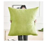 Super King Size Pillow Cases, Square Extra Large Cushion Covers 50x50,60x60,70x70,80x80 cm Soft Pillow Cover with Invisible Zipper Decorative pillowcases for pillows Sofa Couch(Green,70x70cm 28x28 in)