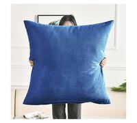 Super King Size Pillow Cases, Square Extra Large Cushion Covers 50x50,60x60,70x70,80x80 cm Soft Pillow Cover with Invisible Zipper Decorative pillowcases for pillows Sofa Couch(Navy Blue,60x60 cm 24x2