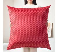 Super King Size Pillow Cases,Square Extra Large Cushion Covers 60 x 60,70x70,80x80 cm Soft Pillow Cover with Invisible Zipper Decorative pillowcases for pillows Sofa(Color:Red Scarlet,Size:60x60 cm)