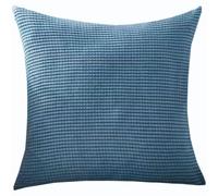 Super King Size Pillow Cases,Square Extra Large Cushion Covers 90x90,70x70,80x80 Cm Soft Stretch Pillow Cover With Invisible Zipper Decorative Pillowcases For Sofa Couch(Misty Blue,70x70 cm(1pc))