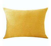 Super King Size Pillow Cases,Square Extra Large Cushion Covers 90x90,70x70,80x80 Cm Soft Stretch Pillow Cover With Invisible Zipper Decorative Pillowcases For Sofa Couch(Yellow,50x70 cm (1pc))