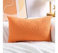 Super King Size Pillow Cases,Square Rectangle Cushion Covers Soft Corduroy Stretch Throw Pillow Cover Various Sizes Decorative Pillowcases For Bedroom Sofa Pillows(Orange,60x70cm/24x28inch)