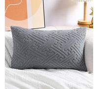 Super King Size Pillow Cases,Square Rectangle Cushion Covers Soft Corduroy Stretch Throw Pillow Cover Various Sizes Decorative Pillowcases For Bedroom Sofa Pillows(Dark Gray,30x50cm/12x20inch)