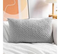 Super King Size Pillow Cases,Square Rectangle Cushion Covers Soft Corduroy Stretch Throw Pillow Cover Various Sizes Decorative Pillowcases For Bedroom Sofa Pillows(Light Gray,30x50cm/12x20inch)