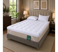 (Super King) Soft & Cooling Hotel Quality (Microlite) Micro Fiber Mattress Topper Thick 5cm,Box Stitched, Anti Allergenic