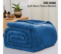(Super King, Teal Blanket) Fleece Blankets Throw Thick Warm Super Soft Bed Sofa Travel Large Faux Fur Mink Blanket Double & King