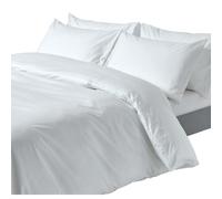 (Super-King, White) Duvet Cover with Pillowcase 200 Thread count