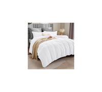 (SUPER KING, WHITE) Plain Duvet Cover Luxury Hotel Quality Reversible Quilt Covers Bedding Set Single Double King