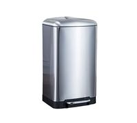 Super Large Capacity Stainless Steel Trash Can with Foot Pedal, 20L/30L Waste Bin for Kitchen, Bathroom, Office, Bedroom, Living Room - Silver Color