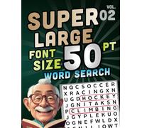 SUPER LARGE FONT SIZE 50 pt WORD SEARCH, vol. 02: Huge Jumbo Print Puzzle Book with XL Letters for the Visually Impaired and Seniors