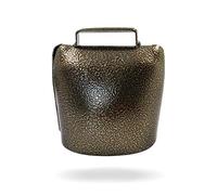 Super Large Metal Cowbell, 8.5x9cm/3.35x3.54in, Grazing Bell for Cattle and Horse, Solid and Loud Noisemaker Cheering Bell for Sporting Events and Games (Bronze)