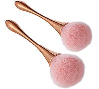 Super Large Mineral Powder Brush, Bronzer Kabuki Makeup Brush, Soft Fluffy Foundation Brush, Professional Powder Brush and Blush Brush for Daily Makeup -2 Pcs