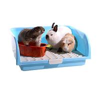 Super Large Rabbit Litter Box, Small Animal Restroom Square Rabbit Toilet Chinchilla Potty Trainer Guinea Pig Litter Tray for Mink Squirrel Weasel