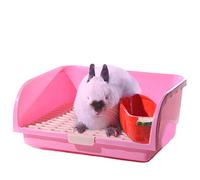 Super Large Rabbit Litter Box, Small Animal Restroom Square Rabbit Toilet Chinchilla Potty Trainer Guinea Pig Litter Tray for Mink Squirrel Weasel