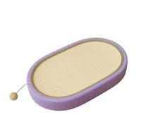Super Large Sisal Cat Scratcher Board Bed for Weighing up to 30 kilograms, 23.6" L*15.7" W Kitten Mat Scratching, Buy one time use 5 Years, Cat Bed Shape, Sturdy and Durable, Natural Sisal (Purple)