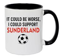 Super Lemon Funny Football Coffee Mug, It Could Be Worse I Could Support Sunderland, Novelty Tea Cup