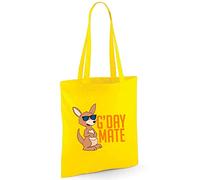 Super Lemon G'Day Mate Kangaroo Australia Day Yellow Long Tote Bag