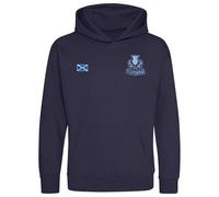 Super Lemon Kids' Scotland Rugby Hoodie - Soft and Comfortable Scottish Rugby Sweatshirt for Boys and Girls, Unisex Design, Ideal for Young Rugby Fans (Medium) Navy