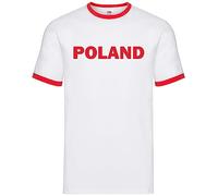 Super Lemon Poland Supporter t-Shirt Football (as8, Alpha, l, Regular, Regular) White Navy