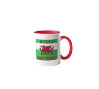 Super Lemon Proud to Be Welsh Two Tone Red White Mug Cup Birthday Gift for Friends from Wales