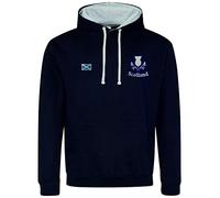 Super Lemon Scotland Rugby Team Hoodie - Unisex Pullover Sweatshirt - Supporter Gear for Rugby Fans - Comfortable and Warm Apparel for Six Nations Tournament (L) Navy