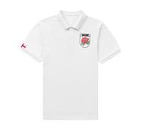 Super Lemon Unisex England Rugby Polo Shirt - Classic White Polo with Iconic England Crest - Premium Cotton, Stylish & Comfortable Fit for Men & Women - Perfect for Rugby Fans and Casual Wear (5XL)