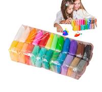 Super Light Kids Modelling Clay Kit | 24 Color Air Dry Clay with Tools | Craft Supplies for DIY Arts, Early Learning & Preschool Classroom Activities