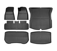 SUPER LINER Tesla Model 3 Floor Mats 2024 2025 2026 All-Weather Floor Mats Set (6 Pieces) | Custom Fit, Pet & Child-Friendly | Model 3 Highland Cargo Liner Rear Cargo Tray Trunk Interior Accessories