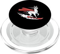 Super Llama Snowboard Hero With Red Cape PopSockets PopGrip for MagSafe