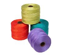 Super-Lon 4 Spools Cord Ideal For Stringing Beading Crochet And Micro Macram Jewelry Compatible With Kumihimo Projects S Lon