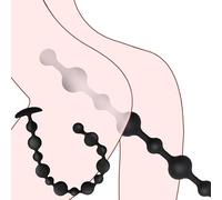 Super Long Anal Beads with 13 Balls, Black Pull Bead Anal Plug Extra-Long Large Size, Anal Chain Masturbator, Anal Sex Toy for Men Women and Couples (B)