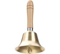 Super Loud Hand Bell, Metal Bells with Wooden Handle, Solid Brass Call Bell for Elderly People at Home, Wedding, Animal Training, Office, Dinner, Meditation, Music Lessons and Service