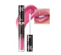 Super Lustrous Glitter Lip Gloss - Hydrating & Plumping Pink Lip Gloss with Pearl Glitter, 3D Shimmer Liquid Lipstick, Moisturizing Formula, Long Lasting Non-Sticky Holographic lip Makeup